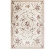 3' X 5' Ivory Bordered Floral Indoor Area Rug