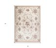 3' X 5' Ivory Bordered Floral Indoor Area Rug