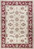 3' X 5' Ivory Red Floral Indoor Area Rug