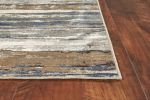 2' X 3' Viscose Ivory Or Blue Accent Rug