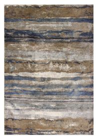 2' X 3' Viscose Ivory Or Blue Accent Rug