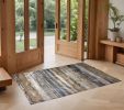 2' X 3' Viscose Ivory Or Blue Accent Rug