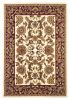 3' X 5' Ivory Red Machine Woven Floral Traditional Indoor Area Rug