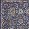 3' X 5' Royal Blue Machine Woven Floral Traditional Indoor Area Rug