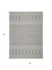 3' X 5' Grey Geometric Pattern Wool Area Rug