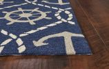 3' X 5' Navy Blue Hand Tufted Area Rug