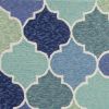 3' X 5' Blue Trellis Hand Tufted Area Rug