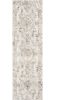 7' Runner Gray Floral Distressed Runner Rug