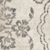 3' X 5' Gray Floral Vines Distressed Area Rug