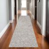 8' Ivory Heather Indoor Shag Runner Rug