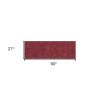 8' Red Heather Indoor Shag Runner Rug