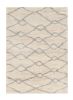 4' X 6' Ivory Grey Machine Woven Chain Link Indoor Area Rug