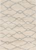 4' X 6' Ivory Grey Machine Woven Chain Link Indoor Area Rug