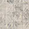 4' X 6' Gray and Ivory Damask Area Rug