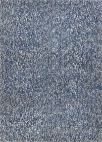 3' X 5' Indigo Ivory Heather Indoor Shag Rug