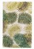 2' X 4' Natural Fern Leaves Wool Area Rug