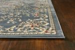 5' X 8' Slate Blue Floral Indoor Area Rug