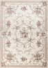 5' X 8' Ivory Bordered Floral Indoor Area Rug