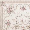 5' X 8' Ivory Bordered Floral Indoor Area Rug