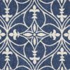 5' X 8' Denim Classical Pattern Uv Treated Area Rug