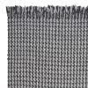 3' X 5' Gray Wool Houndstooth Hand Woven Area Rug