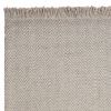 3' X 5' Oatmeal Beige Wool Chevron Hand Woven Area Rug