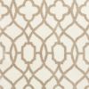 3' X 5' Ivory Beige Trellis Machine Woven Microfiber Indoor Area Rug