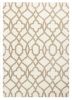 3' X 5' Ivory Beige Trellis Machine Woven Microfiber Indoor Area Rug