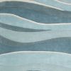 8' Ocean Blue Teal Hand Tufted Abstract Waves Indoor Runner Rug