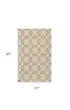 2' X 7' Ivory Diamond Tiles Wool Runner Rug