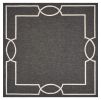 7' Square   Uv Treated Polypropylene Onyx Area Rug