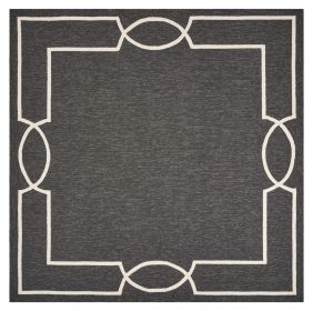 7' Square   Uv Treated Polypropylene Onyx Area Rug