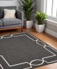 7' Square   Uv Treated Polypropylene Onyx Area Rug