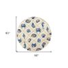 7' Sand Beige Round Hand Tufted Area Rug With UV Protection