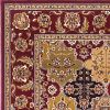 8' X 11' Red Machine Woven Traditional Quatrefoil Indoor Area Rug