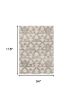 8' X 10' Ivory Grey Machine Woven Geometric Indoor Area Rug