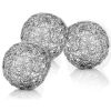 Set of Three Silver Wire 3" Decorative Orbs