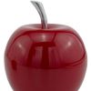 11" Red and Silver Aluminum Decorative Apple