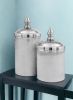 11" Silver Tweed Aluminum Decorative Canister