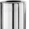 56" Silver Aluminum Cylinder Table Vase