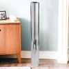 56" Silver Aluminum Cylinder Table Vase