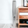 48" Silver Aluminum Cylinder Table Vase