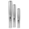 40" Silver Aluminum Cylinder Table Vase