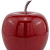 11" Red Aluminum Decorative Apple Tabletop Sculpture