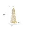 16" Glam Gold And Faux Crystal Christmas Tree