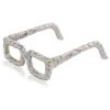 7" Silver Buffed Aluminum Eyeglasses Sculpture