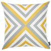 18" Gray and White Throw Pillow Cover