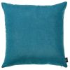 Set Of 2 Teal Blue Brushed Twill Decorative Throw Pillow Covers