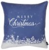 18" Blue Christmas Snowflakes Throw Pillow Cover