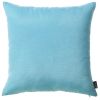 Set Of 2 Aqua Blue Brushed Twill Decorative Throw Pillow Covers